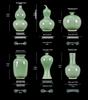 Green Glaze Antique Chinese-style Jingdezhen Ceramic Vase for Flower Arrangement and Home Decoration