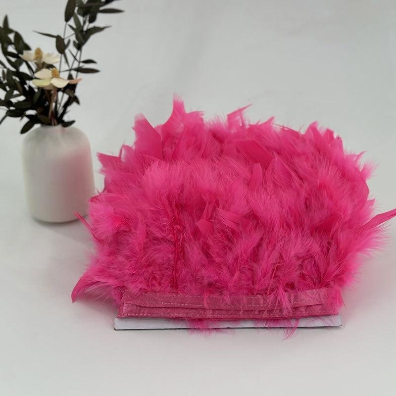 10-15cm Coffee Turkey Feather Trim Feathers Fringe Ribbon DIY Sewing Clothing Handwork Wedding Dress Crafts Party Decorations