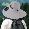 Dual Fan Solar Fan Hat 3 Speeds Fishing Bucket Hat Convenient Summer Fan Visor Cap  Sport