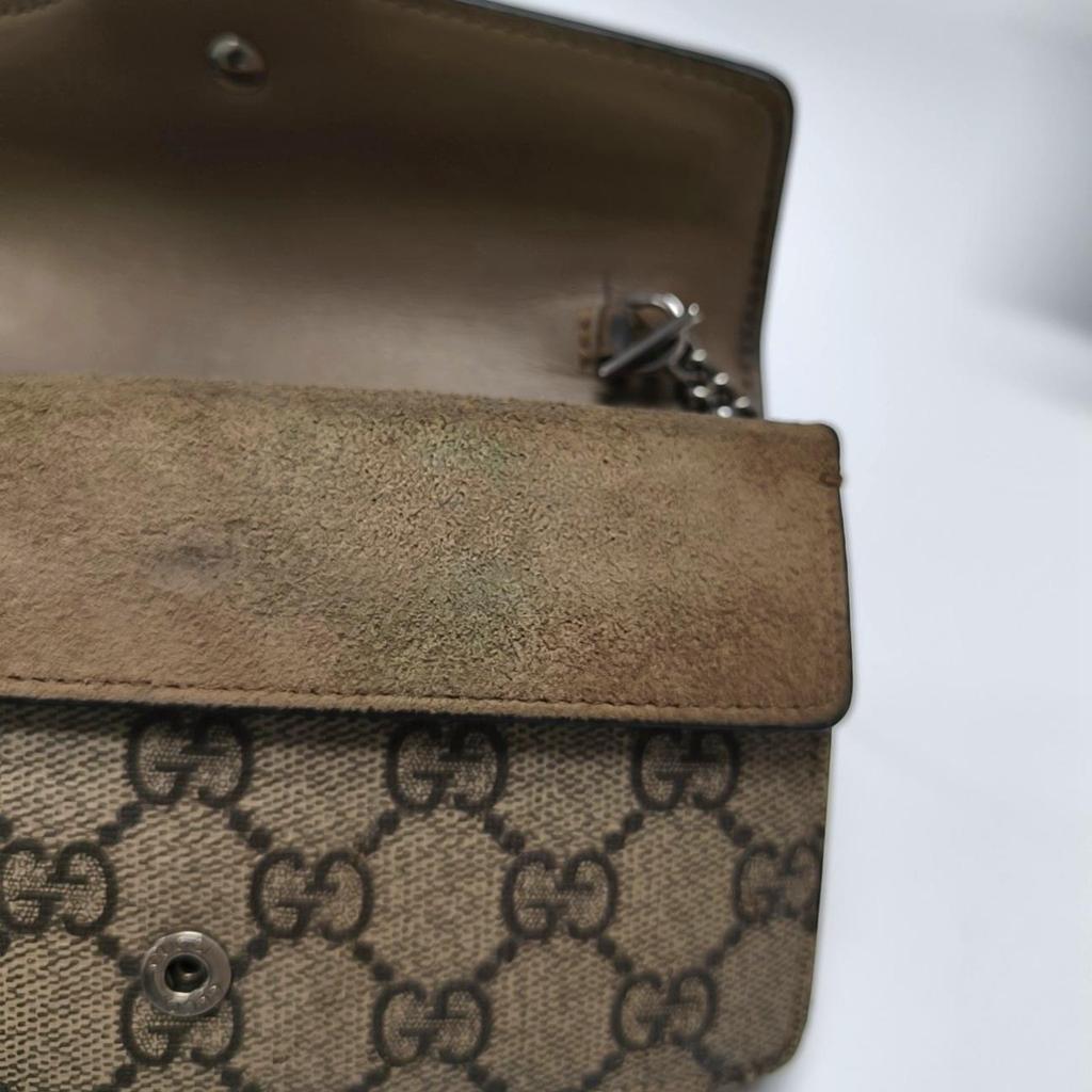 [Pre-Owned] Gucci Dionysus GG Supreme Super Mini Bag 'Beige' - Good #5P7LE1