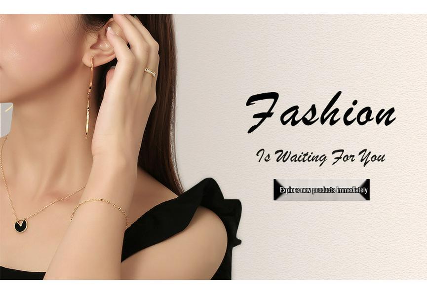 18K Gold-Plated Titanium Steel Diamond Bangle for Women & Men's Open Bracelet