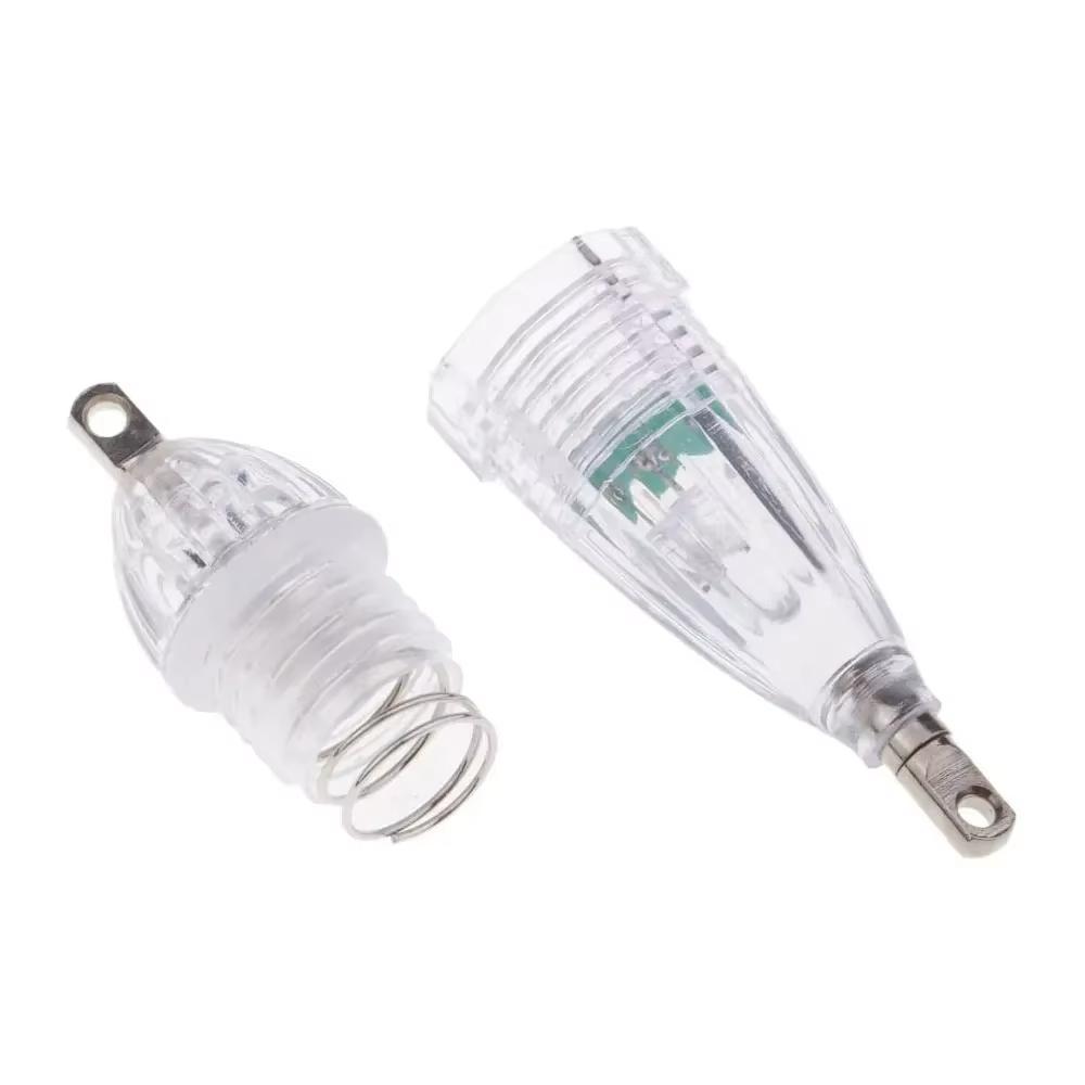 Mini LED Angellicht 6CM Wasserdicht Werkzeuge Köder Pose Lampe Nacht Salzwasser Für Angelartikel Tiefe Köder Blitz Boot Weiß Falsch