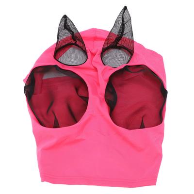 At Sineği Maskesi Nefes Alabilir Rahat Yumuşak Örme Kumaş Ek İnce Örgü At Yüz Maskesi Pembe