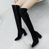 Fashion Fashion Flock Slim Boots Sexy Over The Knee High Women Fashion Winter Thigh High Boots Shoes Woman Fashion Botas Mujer Black