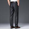 High End Striped Casual Trousers For Men, Middle-Aged Men, High Waisted Business Straight Leg Casual Pants