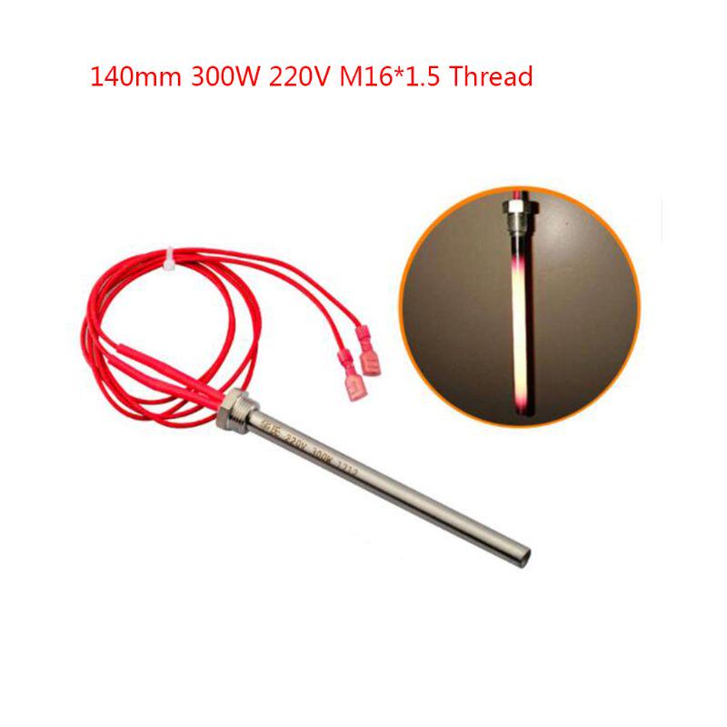 Zapalovací tyč pro peletová kamna, zapalovací topné těleso pro biomasu, dřevěné pelety, gril, krb 300W 220V 10*140/150/170mm M16*1.5