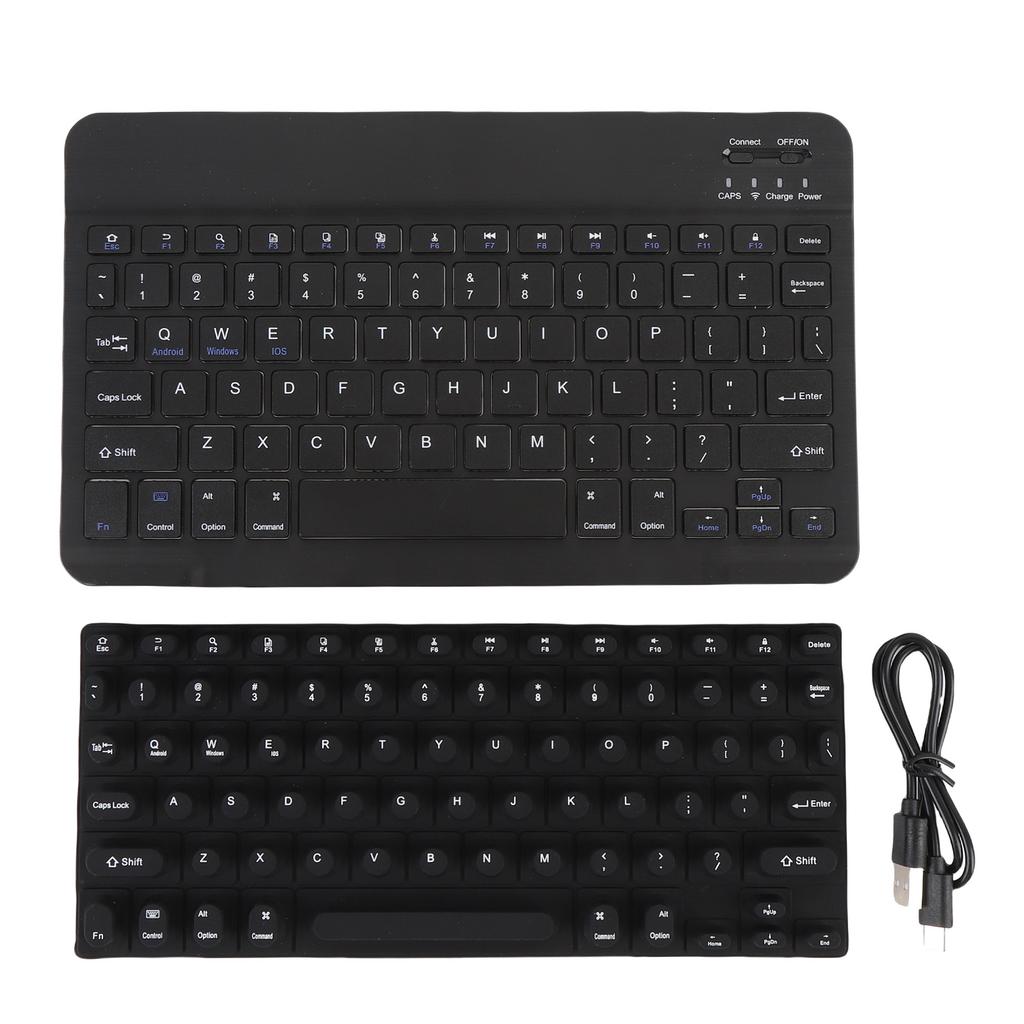 Wireless Bluetooth Keyboard with Silicone Raised Protective Cover Slim Quiet Keyboard for Long Nail Women