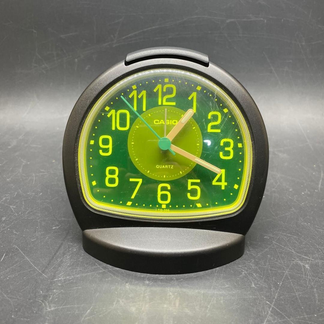CASIO analog clock green