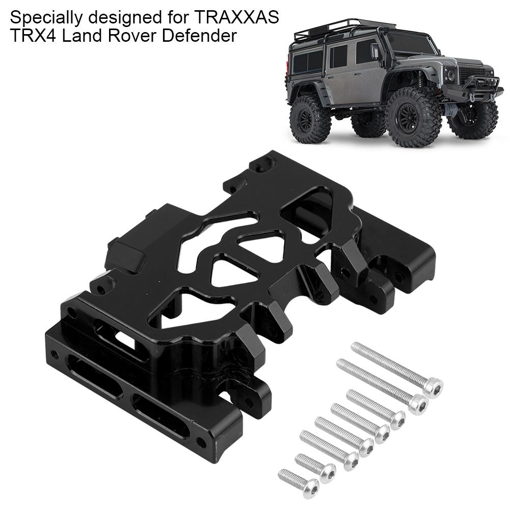 Aluminium Alloy Middle Gearbox Chassis RC Part for TRAXXAS TRX4 Land Rover Defender (Black)