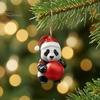 Panda Ornament Collection 2D Acrylic Cute Ornaments Advent Calendar, 24 Days Christmas Hanging Pendants Countdown Collectible for Holiday Decor Unique