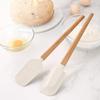 Cookie Cutter Squeegee Set Kitchens Accessories Wooden Handle Kitchen Utensils Food Grade Heat Resistant Silicone Baking Spatula