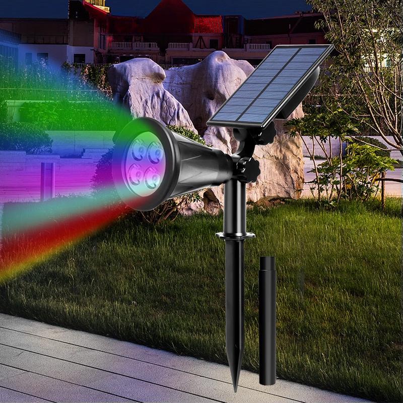 NuFeng Solar Powered 4-LED Green Garden Lawn Light