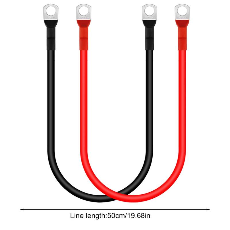 1pcs Battery Cables 5AWG Battery Connection Cable Copper Wire with Terminals for UPS Inverter Battery Series Parallel Connector