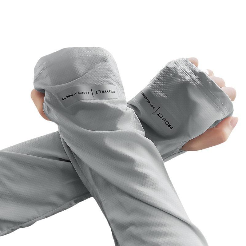 Sommer Eis Seide UV-Schutz Arm- und Gesichtsmanschetten - Atmungsaktiv, Dünn, Unisex