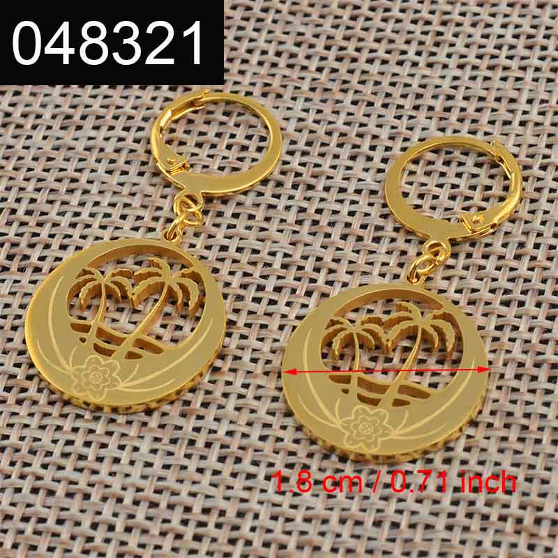 Anniyo Gold Color Earrings for Women Girls Kiribati Earring New Zealand Australia Jewelry Marshallese Micronesia #048221