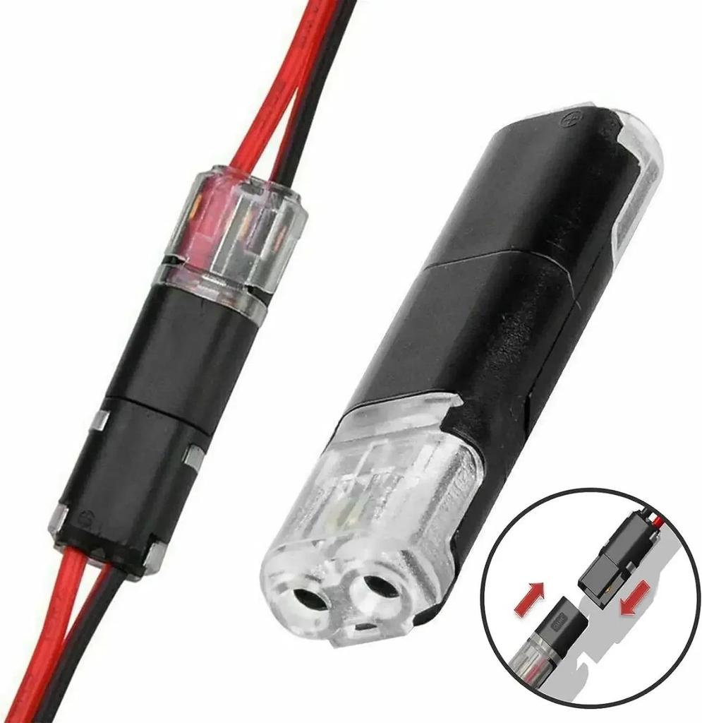 30PCS Universal Auto Quick Wire Connector 2 Pin Type Electric Cable Plug Waterproof Solderless Multifunction Connector Car Accessories