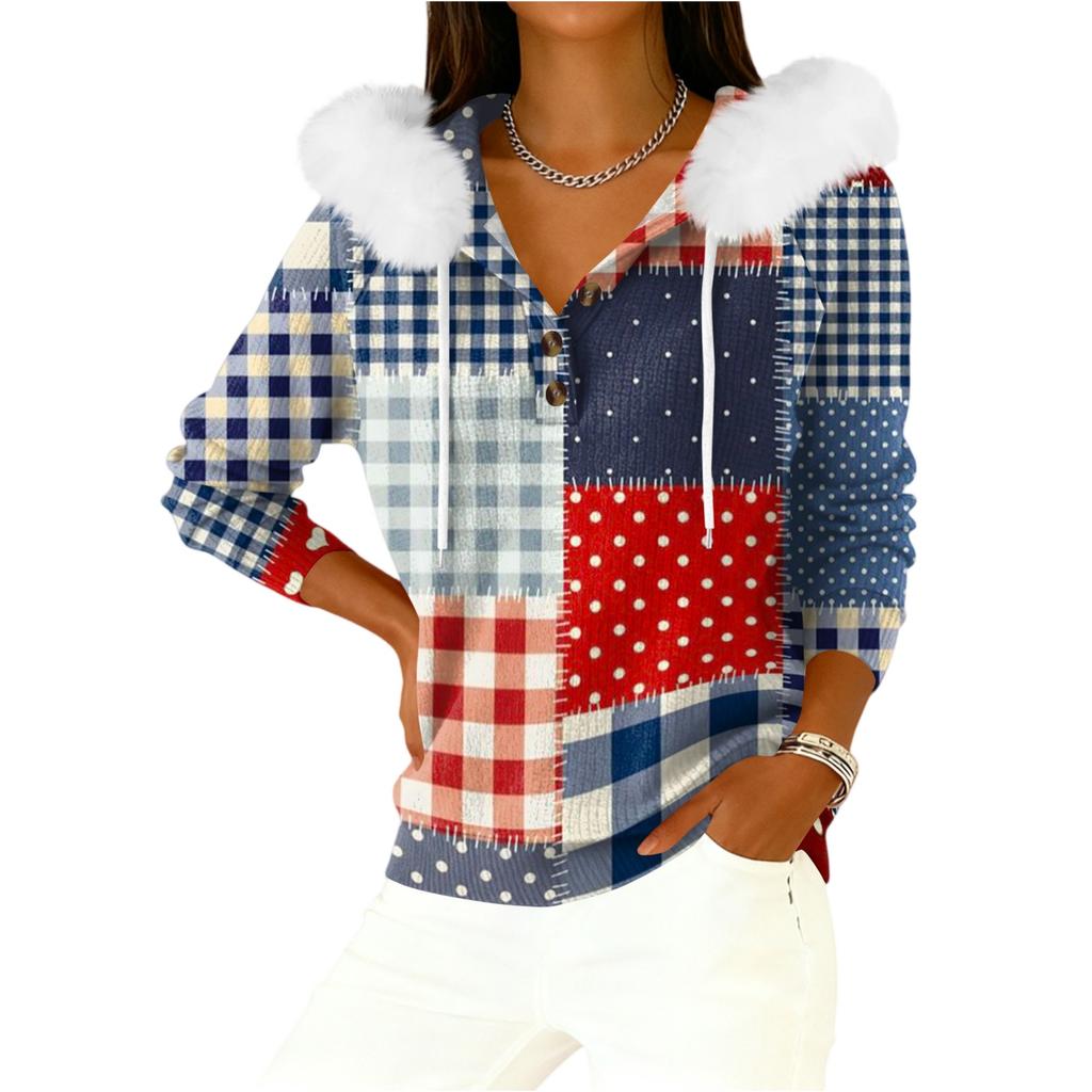 Damkappa Långärmad Med huva Varm vinterkappa Jacka