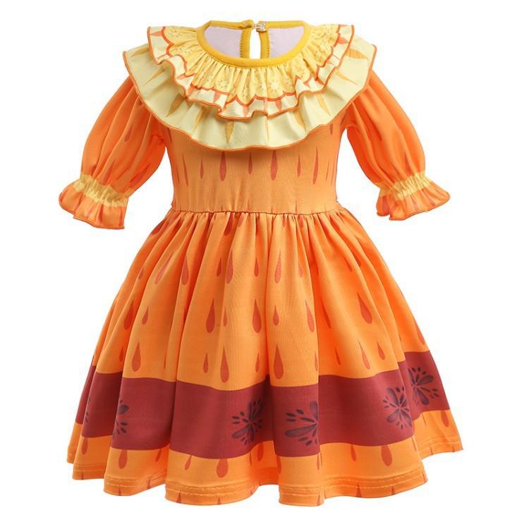 Frozen Princess Jasmine Toddler Dress - Cartoon Print, Short Sleeve