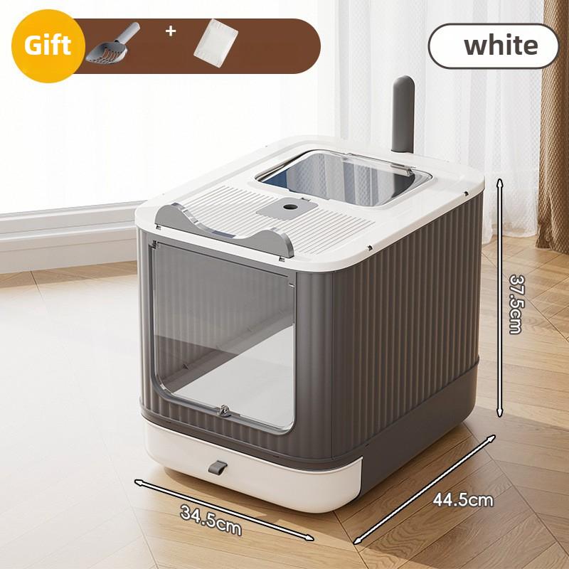 

Cat Litter Box Folded Splash-proof Cat Toilet Drawer Fully Enclosed Cat Bedpans Kitten Toilet Tray Foldable Pet Litter Box