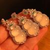 Jade White Ice Light Natural White Chalcedony Pendant Agate Pendant, Real Shot