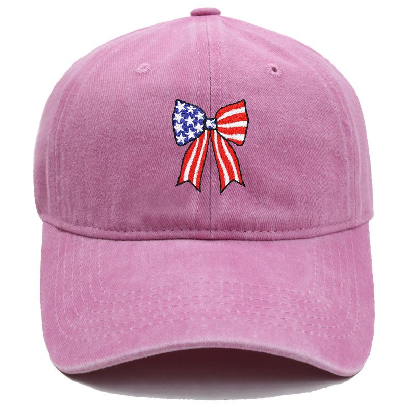 Independence Day Washed Cotton Cap High Quality USA Flag Pattern Embroidery Baseball Cap Men And Women Outdoor Sports Dad Hats