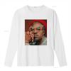 Vintage Streetwear Hip Hop Rapper Realistic Portrait Print Casual T Shirt vintage Washed Slightly graphic fashion Stretched