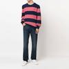 Polo Ralph Lauren FW22 Striped Logo Embroidered Crew Neck Long Sleeve Cashmere Sweater Men Sweater Multicolor 710876870-003