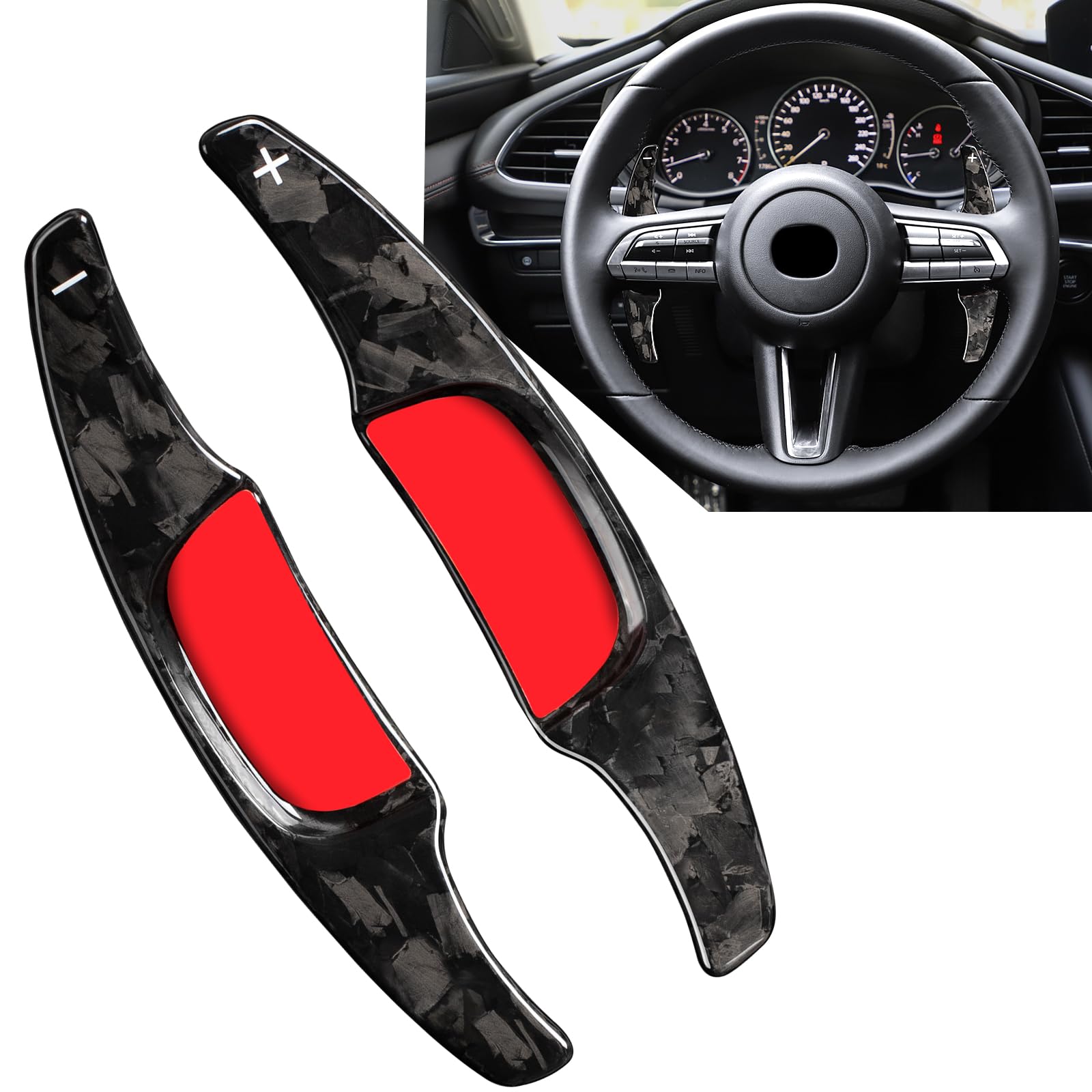

Mazda 3 Paddle Shift Shift Paddle Real Carbon Compatible with 2019 Mazda Mazda 3 Mazda 3 Mazda 3 Axela [T-carbon] Covers, Extensions, Fiber, CX-30,