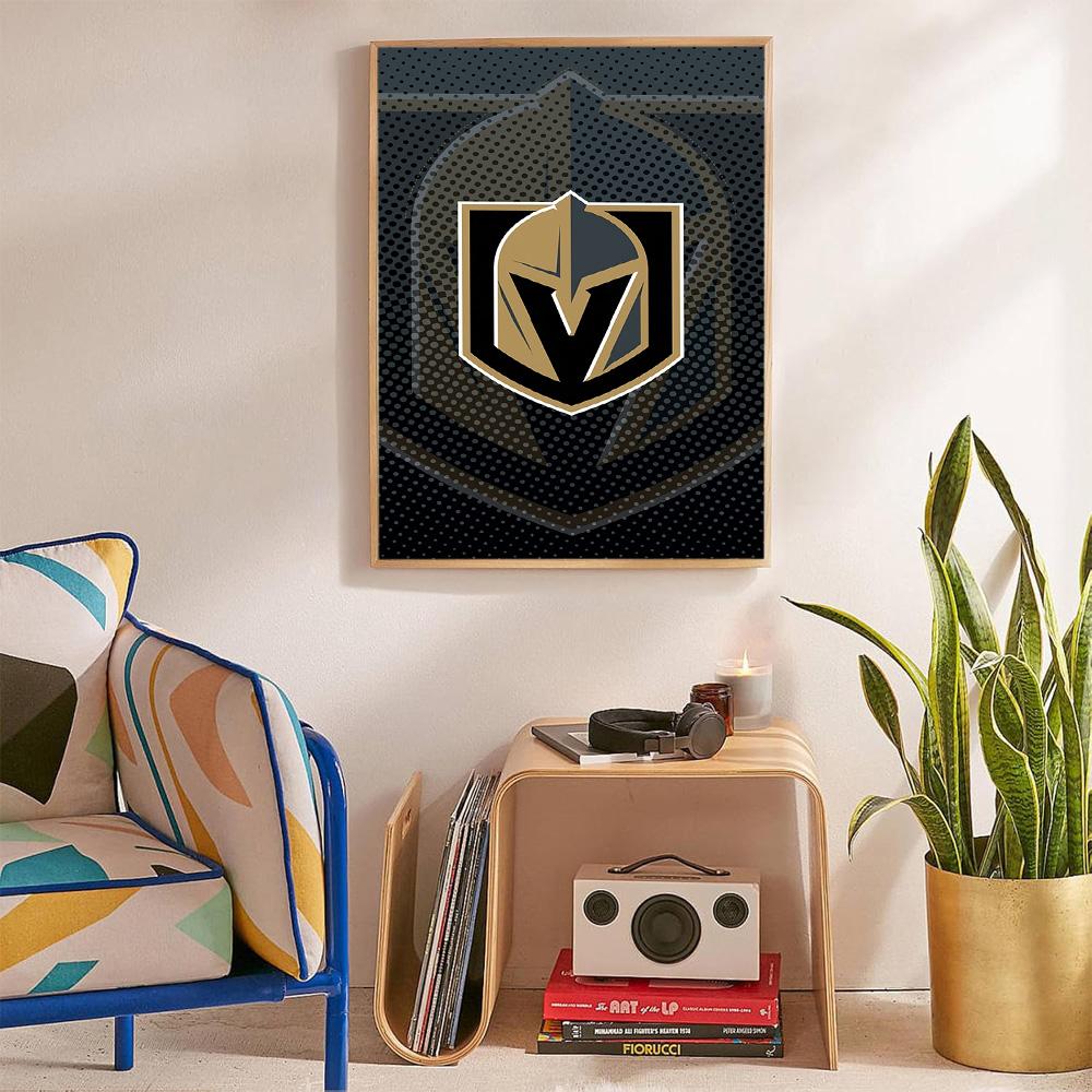 Vegas Golden Knights 5D Round Diamond Painting Kit Diamond Embroidery Painting Rhinestones Mosaic Frameless Handwork Decoration Arts