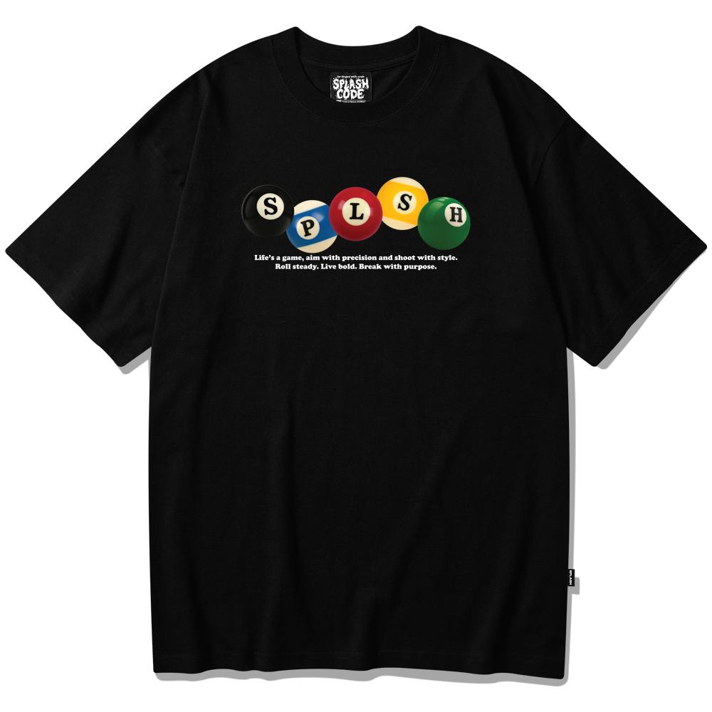 Seupeullaesikodeu Black Short Sleeve T-Shirt - Billiards
