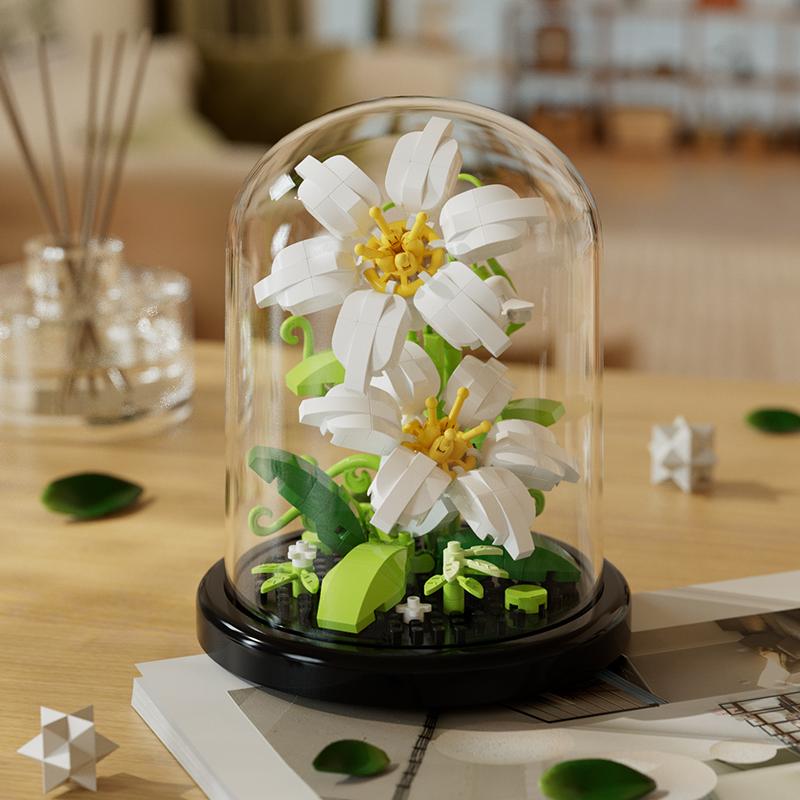 Micro Particle Building Block Bouquet Handmade Gift, Children's Puzzle Toy Handmade DIY Sunflower Desktop Decoration Ornament