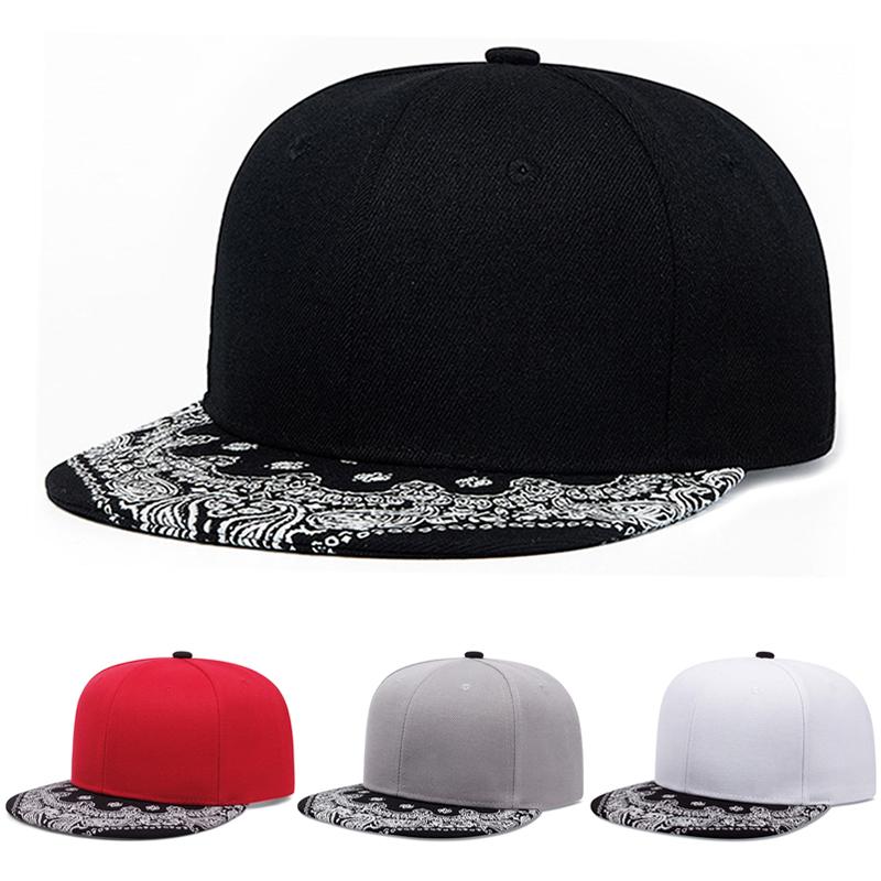 Moda Nuevo Sombrero de Borde Plano Sombrero de Flor de Anacardo Borde Estampado Sombrero Hip Hop Callejero Diaria Ocio Viaje Sombrilla Gorra de Béisbol