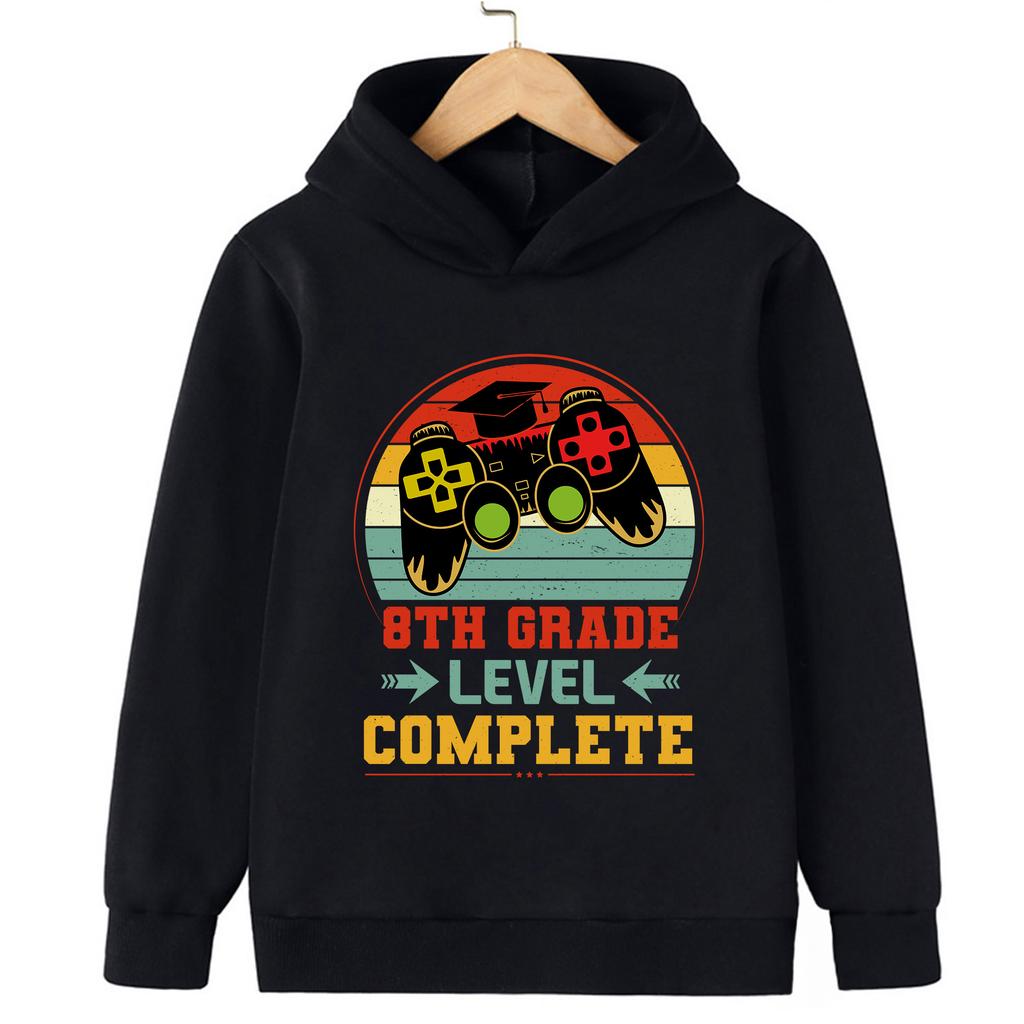 Kids Pullover Hoodie Game Controller Graphic Print Hooded Sweatshirt for Boys Girls Casual School Daily Tops Warm Fleece