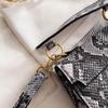 Mulher moda cobra impressão pulso bolsa de ombro nova marca luxo designer bolsas tendência qualidade couro crossbody pequeno quadrado saco