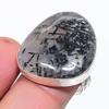 Natural Black Rutile Gemstone 925 Sterling Silver Jewelry Ring Size 6.5 H8i60