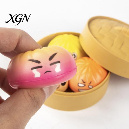 Slow Rebound Ball Steamed Bun Slow-Rising Squeeze Toy Soft PU Fidget for Stress Relief Gift Cute Food-Themed Decompression Gadget Kids Adults Shape