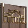 2pcs Contemporary Cast Iron Over-the-Door Coat Hooks, Wall Mount No-Drill Metal Hangers for Towel, Bathrobe, Coat - Bedroom Home Storage Solution