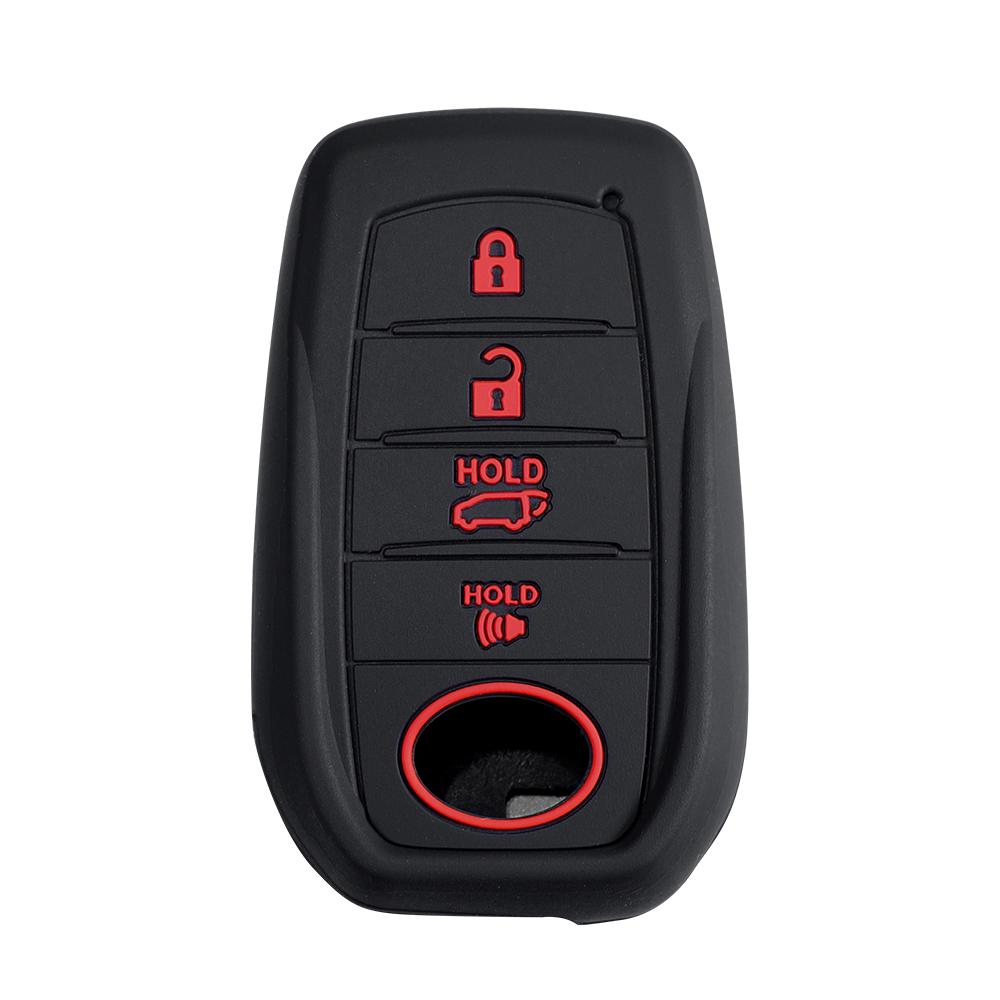 Suitable For Toyota Rav4 Corolla Camry Highlander Prius Car Key Case Silicone Key Fob Cover Remote Control Alarm Key Protector