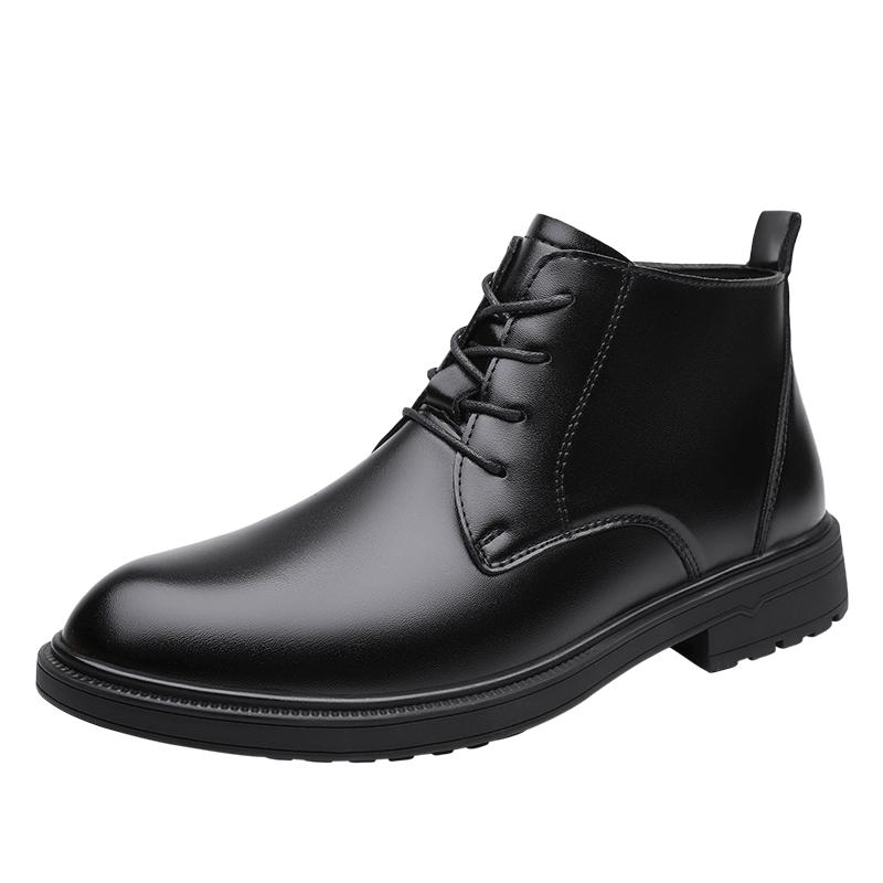 Новые осенне-зимние мужские ботинки Минималистичный стиль джентльмена Офис и досуг деловой взрослый Высокие кожаные туфли Платье 48 9570₽
