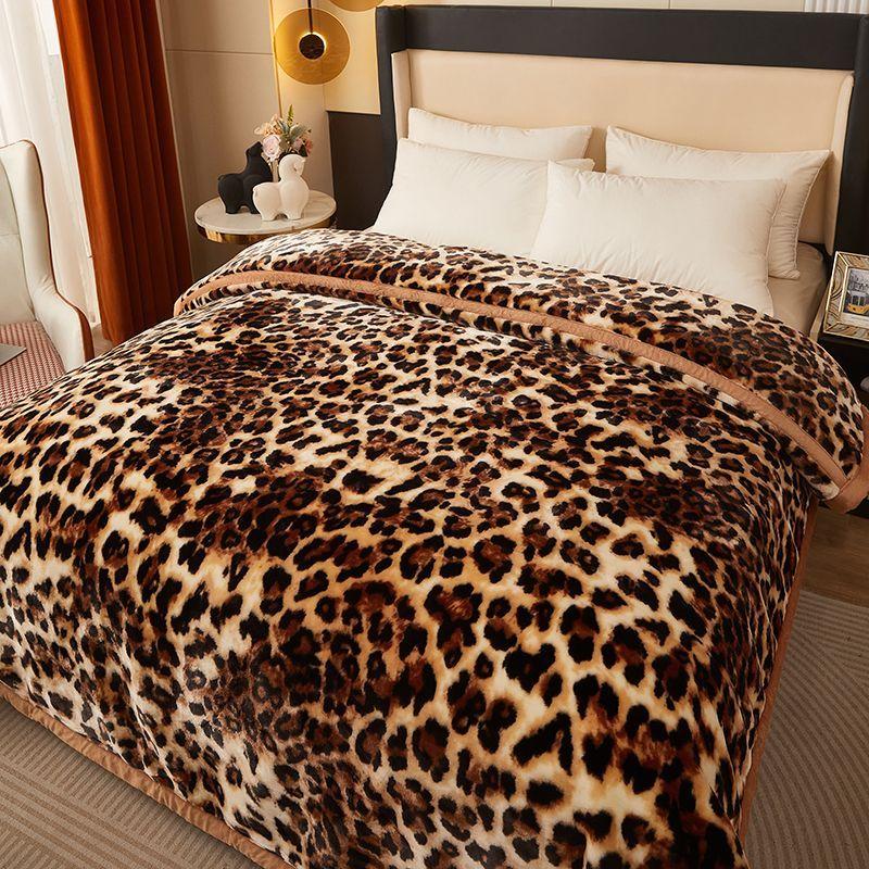 Raschel Warm Thick Blanket Double Layered