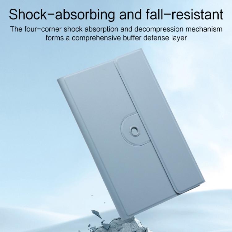 Многофункциональный кожаный чехол-клавиатура для Xiaomi Pad 6S Pro 12,4 дюйма 2024 синий
