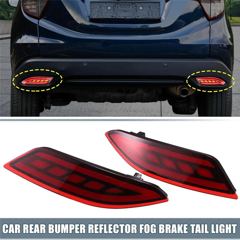 A16P-Rear LED Brake Light Reflector Tail Lamp For Honda Vezel HR-V HRV 2015- Dynamic Sequential Turn Signals