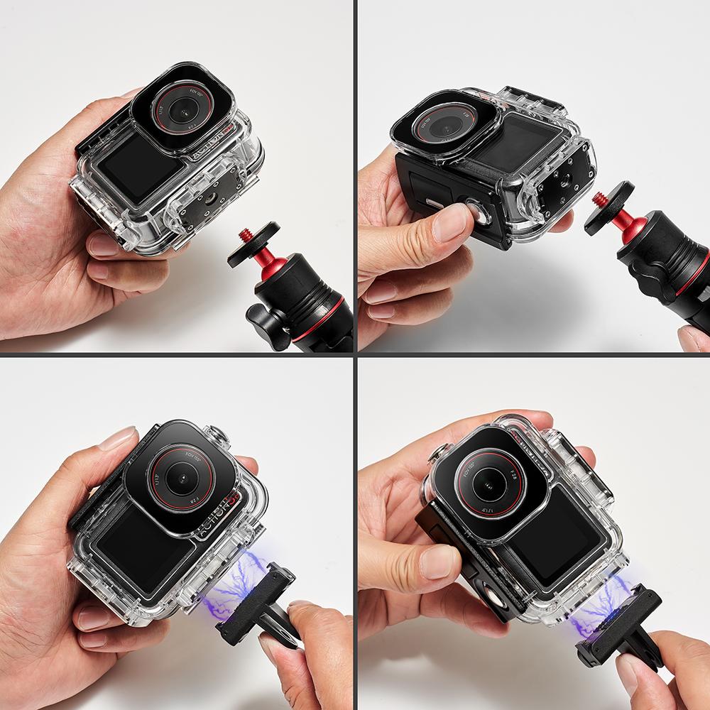 Magnetic Waterproof Case for DJI OSMO Action 5 Pro 4 3 60m Underwater Dive Housing Protective Diving Cover Mount Accessories