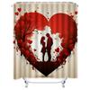 Romantic Heart Couple Artistic Waterproof Shower Curtain for Bathroom Decor, High-Quality Material and Easy to Clean