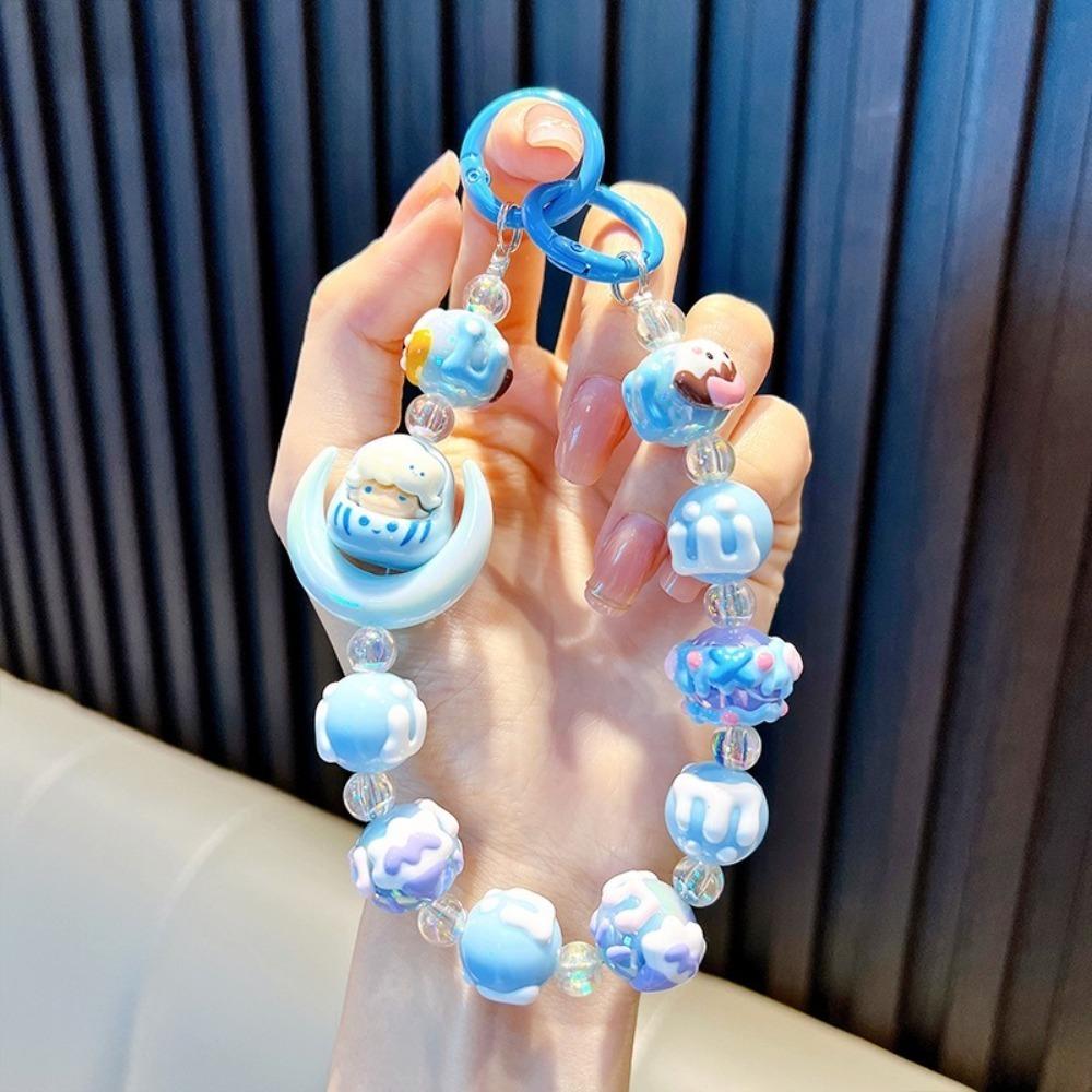 

Намистина Підвіска для сумки Брелок Барвистий Шарм для телефону Мотузка Модний Ремінець для мобільного телефону синій