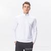 Mens Quick-Dry Hoodie With Stand-Up Collar Running Outdoor Sports Cotton Blend Knit Pullover In Black Green White