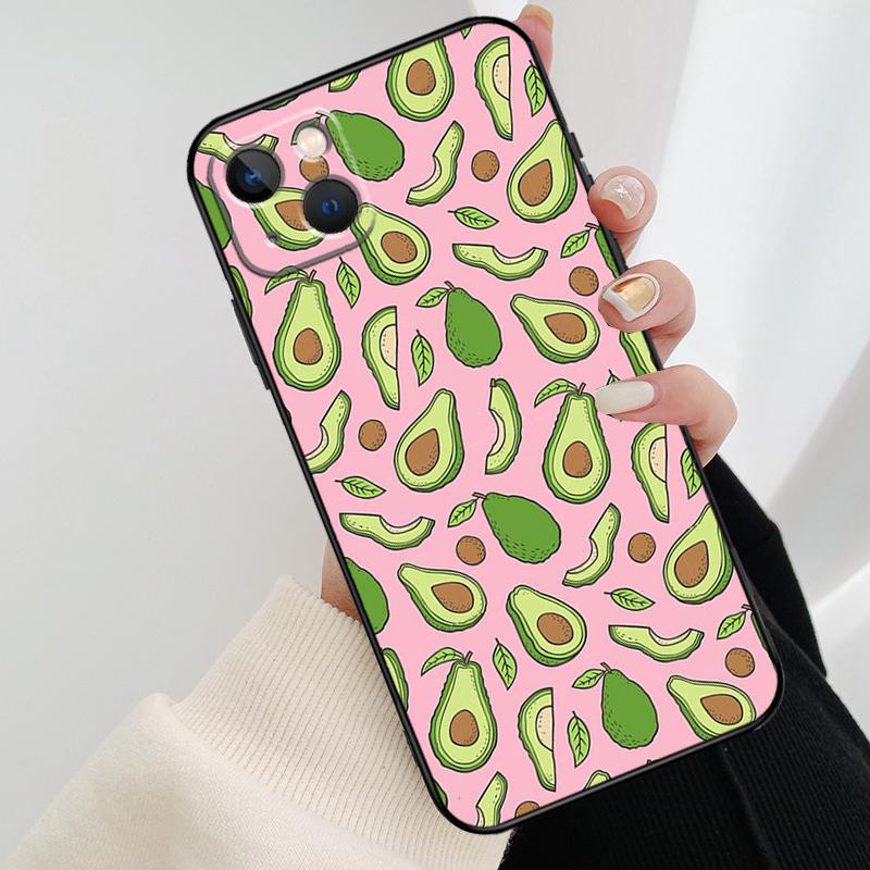 Avocado Pattern Phone Case For iPhone 17 Pro Max 14 13 12 11 15 16 Pro Max Mini 16 15 Plus 16e 17 Air Cover