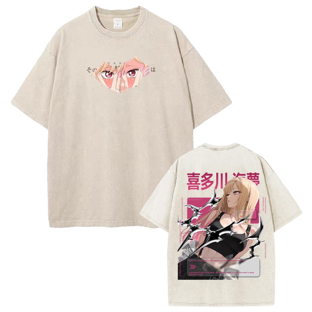 T-shirt Anime My Dress-Up Darling Marin Gotico Y2k T-shirt Lavata Uomo Donna Abbigliamento Estivo Manica Corta Top