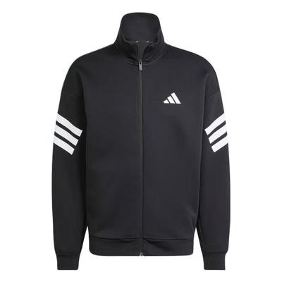 Jaqueta Corta-vento Future Icons 3-Stripes Casual Esportiva Confortável Respirável Macia Gola Alta Jaqueta Masculina Jaqueta Preta JD4885