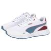 Puma Runtamed Plus Retro Prep Fabric Leather Round Toe Lace-Up Sports Low-Top Lifestyle Shoes Unisex Sneaker White Blue 389237-01